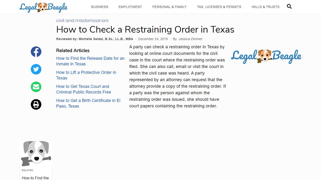 How to Check a Restraining Order in Texas | Legal Beagle